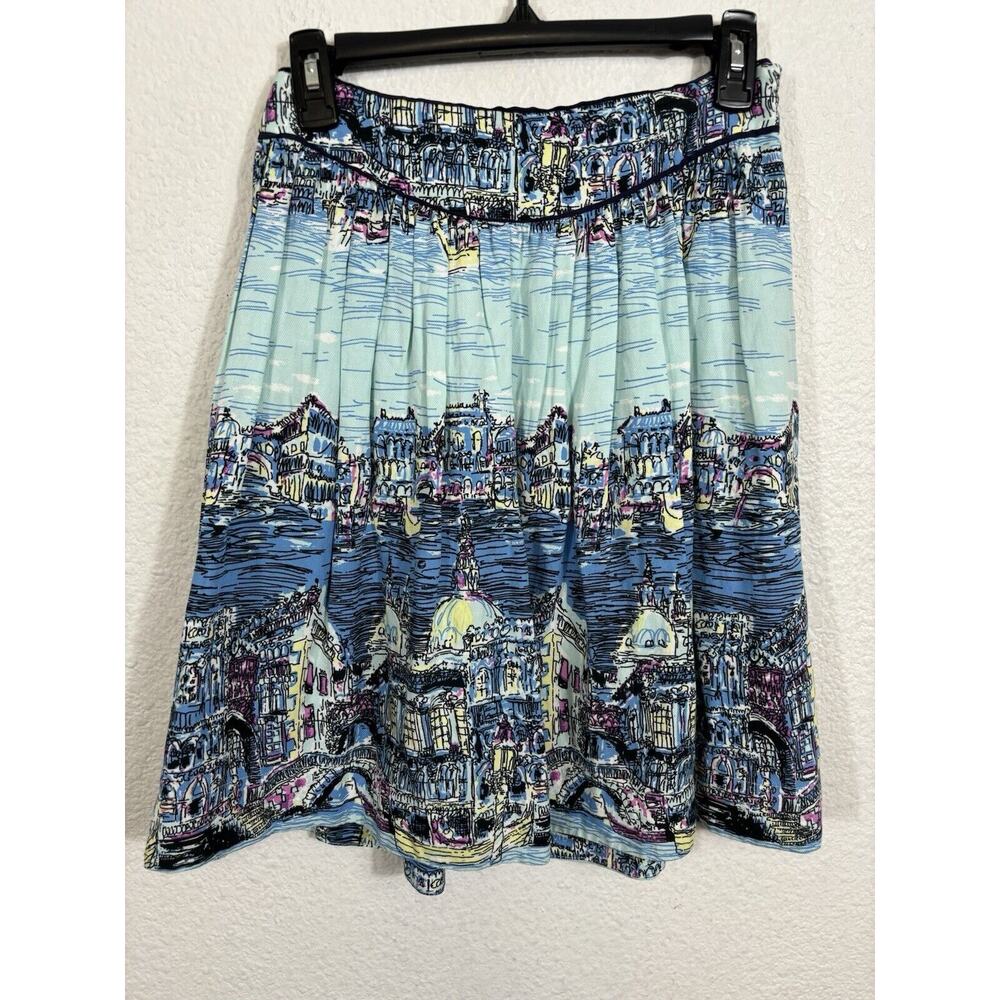 Anthropologie 52 Conversations Colloquial Venice Skirt Womens Size 0 Rayon Blend
